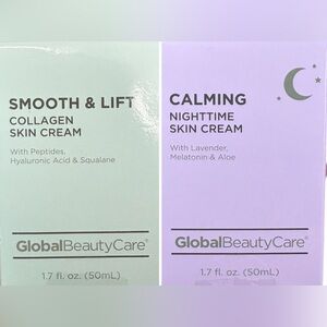 Smooth & Lift Collagen Skin Cream and Calming Nighttime skin cream Set